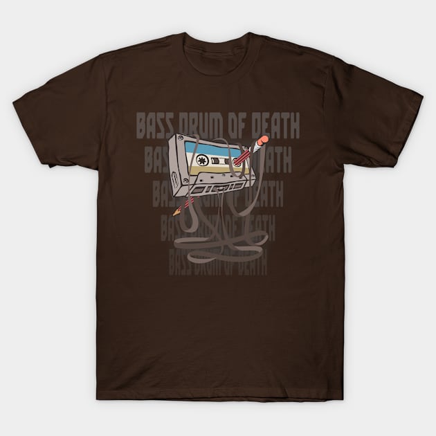 Bass Drum of Death Cassette T-Shirt by orovein